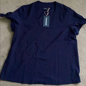 Modcloth simple navy blue blouse